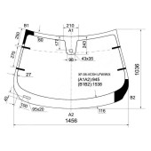 Стекло лобовое с обогревом в клей JAGUAR XF 4D SAL 2008- <b>XYG XF-08-VCSH LFW/W/X</b>