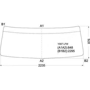 Стекло лобовое в резинку HINO SUPER DOLPHIN PROFIA TRUCK 2001- <b>XYG Y007 LFW</b>
