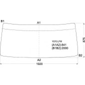 Стекло лобовое в резинку HINO RANGER CABOVER STANDARD-BODY TRUCK 2001 <b>XYG Y070 LFW</b>