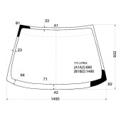 Стекло лобовое в клей NISSAN AD / WINGROAD / MAZDA FAMILIA VAN 99-06 <b>XYG Y11 LFW/X</b>