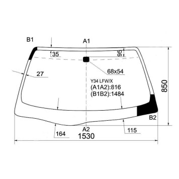 Стекло лобовое в клей NISSAN CEDRIC / GLORIA 99-04 <b>XYG Y34 LFW/X</b>
