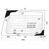 Стекло заднее (распашной двери) правое с обогревом NISSAN PATROL / SAFARI 97-10 3 / 5D <b>XYG Y61 RW/RH/H/X</b>