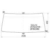 Стекло лобовое в резинку HINO RANGER CABOVER FD / FG / GK / FF WIDE BODY 89- <b>XYG Y633 LFW</b>
