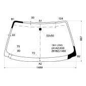 Стекло лобовое в клей MITSUBISHI GALANT 4D SED, 5D HB 92-96 <b>XYG YB41 LFW/X</b>