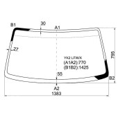 Стекло лобовое в клей SUZUKI WAGON R / SOLIO 2000- / OPEL AGILA MPV 1999- <b>XYG YK2 LFW/X</b>