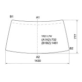 Стекло лобовое в резинку TOYOTA TOWNACE VAN 82-96 (в резинку) <b>XYG YR21 LFW</b>