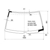 Стекло лобовое в клей TOYOTA TOWNACE / MASTER ACE SURF VAN WAGON 88-92 (вырез под щетки) <b>XYG YR22V LFW/X</b>