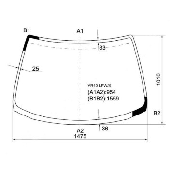 Стекло лобовое в клей TOYOTA TOWNACE NOAH / LITEACE 96-07 <b>XYG YR40 LFW/X</b>