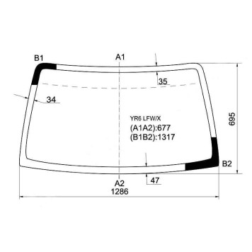 Стекло лобовое в клей SUZUKI JIMNY WIDE 3-DOOR 98- <b>XYG YR6 LFW/X</b>