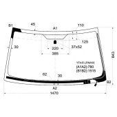 Стекло лобовое с обогревом щеток в клей SUZUKI ESCUDO / GRAND VITARA SUV 5D 05- <b>XYG YT4-R LFW/H/X</b>