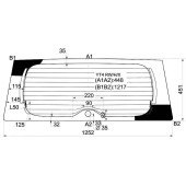 Стекло заднее (крышка багажника) с обогревом SUZUKI ESCUDO / GRAND VITARA SUV 5D 2005- <b>XYG YT4 RW/H/X</b>