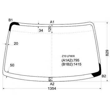 Стекло лобовое в клей NISSAN CUBE 98-02 <b>XYG Z10 LFW/X</b>