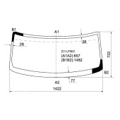 Стекло лобовое в клей Z11 LFW/X (NISSAN CUBE 02-08)