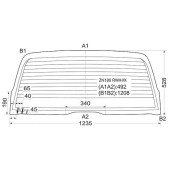 Стекло заднее (крышка багажника) с обогревом TOYOTA HILUX SURF WAGON 95- <b>XYG ZN180 RW/H/X</b>