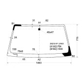 Стекло лобовое в клей TOYOTA HILUX PICK-UP CAB 2004- / FORTUNER <b>XYG ZN215-VP LFW/X</b>