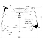 Стекло лобовое в клей SUBARU IMPREZA 2007- 4 / 5D <b>XYG ZR1-R-VCP LFW/X</b>