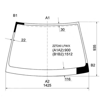 Стекло лобовое в клей TOYOTA PREMIO / ALLION 01-07 <b>XYG ZZT240 LFW/X</b>