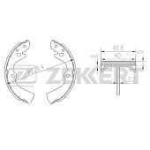 Колодки торм. бараб. зад Hyundai Sonata I II 88- Nissan Avenir (W11) 97- Bluebird (T12/72 U11) 8 <b>ZEKKERT BK-4141</b>