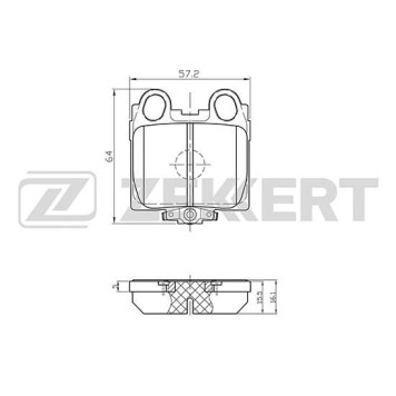 Колодки торм. диск. зад <b>ZEKKERT BS-1861</b>