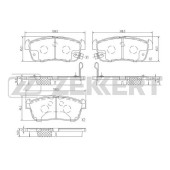 Колодки торм. диск. перед Daihatsu Sirion II 05- Mitsubishi i (_HA_) 06- Nissan Pixo (UA0) 09- Su <b>ZEKKERT BS-1875</b>