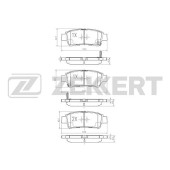 Колодки тормозной диск. зад Toyota Alphard 03- Avensis Verso 01- Estima II III 99- Isis 04- Previa <b>ZEKKERT BS-1880</b>
