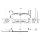 Колодки торм. диск. зад Porsche 911 (991) 11- Cayenne II 10- VW Touareg II 10- <b>ZEKKERT BS-1962</b>