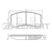 Колодки торм. диск. перед <b>ZEKKERT BS-2538</b>