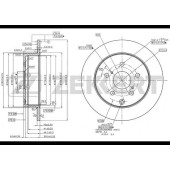 Диск торм. зад. Toyota Corolla Verso (E120 R20) 01- <b>ZEKKERT BS-5858</b>