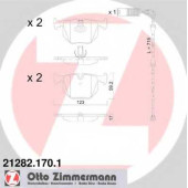 Колодки тормозные дисковые для BMW X5(E53) <b>ZIMMERMANN 21282.170.1 / 21282</b>