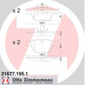 Колодки тормозные дисковые для BMW 5(E39) <b>ZIMMERMANN 21677.195.1 / 21677</b>