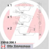 Колодки тормозные дисковые для AUDI A4, A6 / SKODA SUPERB / VW PASSAT <b>ZIMMERMANN 23018.200.1 / 20676</b>