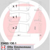 Колодки тормозные дисковые для KIA CARENS(FC,FJ), CLARUS(GC,K9A), SEPHIA(FB), SHUMA(FB) <b>ZIMMERMANN 23455.130.1 / 23455</b>