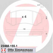 Колодки тормозные дисковые для MAZDA E-SERIE / MITSUBISHI GRANDIS, PAJERO, PROUDIA/DIGNITY <b>ZIMMERMANN 23488.155.1 / 23488</b>
