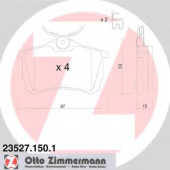 Колодки тормозные дисковые для HONDA ACCORD(CG,CH,CK,CL,CM) <b>ZIMMERMANN 23527.150.1 / 23527</b>