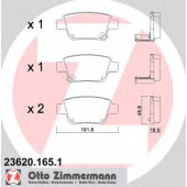Колодки тормозные дисковые для TOYOTA AVENSIS(T25,T25#), COROLLA(R1#,ZER#,ZZE12#) <b>ZIMMERMANN 23620.165.1 / 23620</b>