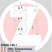 Колодки тормозные дисковые для TOYOTA RAV 4(ACA2#,CLA2#,XA2#,ZCA2#) <b>ZIMMERMANN 23656.140.1 / 23656</b>