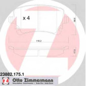Колодки тормозные дисковые для AUDI A4, A6, A8 / VW MULTIVAN, TRANSPORTER <b>ZIMMERMANN 23882.175.1 / 23326</b>
