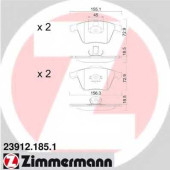 Колодки тормозные дисковые для FORD FOCUS(DA#) / MAZDA 3(BL) / OPEL VECTRA / VOLVO C70, S40(MS), V40, V50(MW) <b>ZIMMERMANN 23912.185.1 / 23801</b>