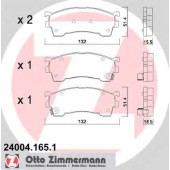 Комплект тормозных колодок, дисковый тормоз <b>ZIMMERMANN 24004.165.1</b>