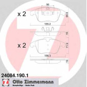 Колодки тормозные дисковые <b>ZIMMERMANN 24084.190.1 / 24084</b>