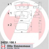 Колодки тормозные дисковые для HONDA ACCORD(CU), CR(RD#), FR(BE) <b>ZIMMERMANN 24231.150.1 / 24231</b>