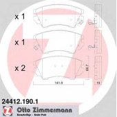 Колодки тормозные дисковые для CHEVROLET CAMARO, MALIBU / OPEL ASTRA GTC J, ASTRA, CASCADA, INSIGNIA, ZAFIRA / SAAB 9-5 <b>ZIMMERMANN 24412.190.1 / 24412</b>