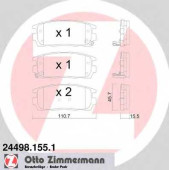 Колодки тормозные дисковые для CHEVROLET CAPTIVA(C100,C140) / OPEL ANTARA <b>ZIMMERMANN 24498.155.1 / 24498</b>