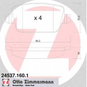 Колодки тормозные дисковые для FORD FOCUS, GALAXY, KUGA, MONDEO, S-MAX / LAND ROVER FREELANDER / VOLVO S80, V70, XC70 <b>ZIMMERMANN 24537.160.1 / 24537</b>
