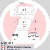Колодки тормозные дисковые для CITROEN JUMPY / FIAT SCUDO(270, 272) / PEUGEOT EXPERT(VF3A#, VF3U#, VF3V#, VF3X#) <b>ZIMMERMANN 24595.185.2 / 24595</b>