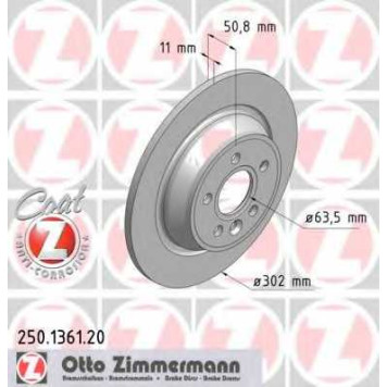 Тормозной диск ZIMMERMANN 250.1361.20
