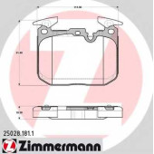 Колодки тормозные дисковые для BMW 3(F30,F31,F34,F35,F80), 4(F32,F33,F36,F82,F83) <b>ZIMMERMANN 25028.181.1 / 25028</b>