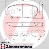 Колодки тормозные дисковые для MAZDA CX-5(GH,KE) <b>ZIMMERMANN 25564.160.2 / 25564</b>