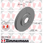 Диск торм HON ACCORD TYP-R F 9902-<< <b>ZIMMERMANN 280315820</b>