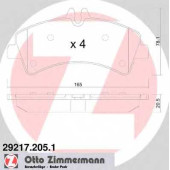 Колодки тормозные дисковые для MERCEDES SPRINTER(906) / VW CRAFTER(2E#,2F#) <b>ZIMMERMANN 29217.205.1 / 29217</b>